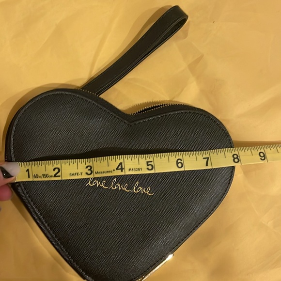 Black saffiano leather-like wristlet - Picture 6 of 7